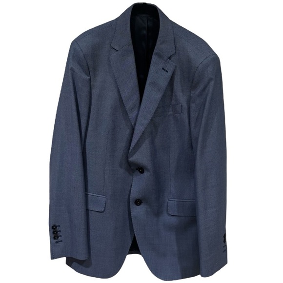 Carolina Herrera Blue Wool Exterior Sport Jacket Blazer Classy Chic Men’s 40 - Picture 2 of 13